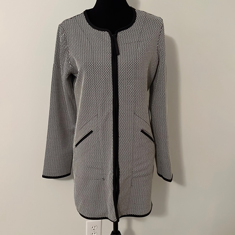 Max Studio zip up long jacket